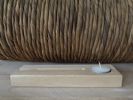 Luxe tegelhouder hout met waxinehouder